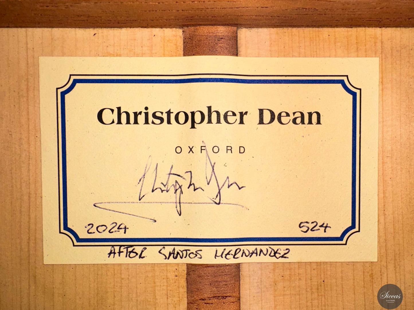 Christopher Dean - 2024 "Santos Hernandez" No. 524