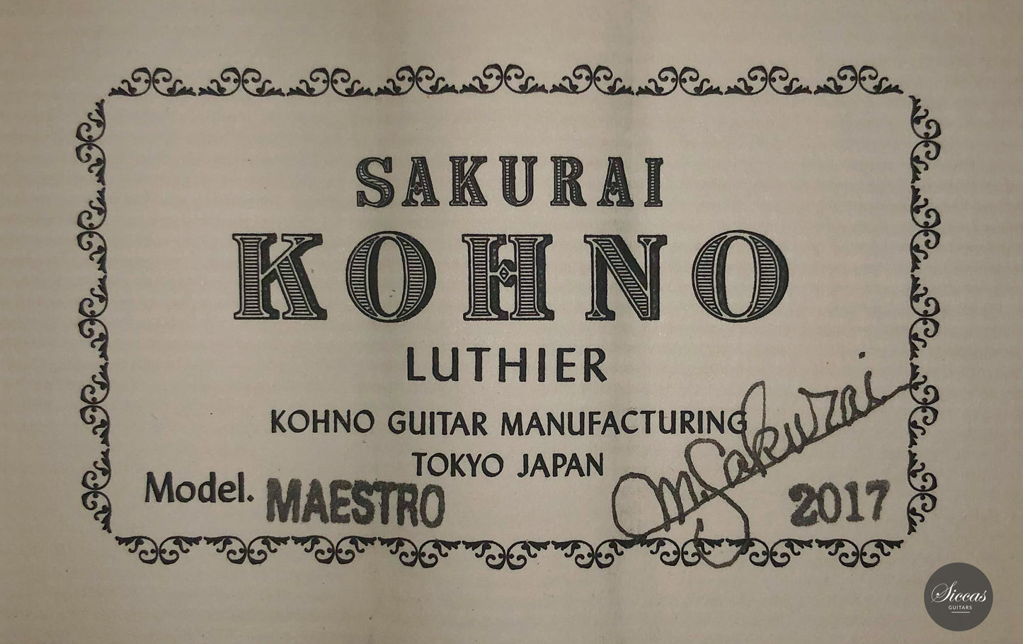 Sakurai Kohno - 2017 Maestro