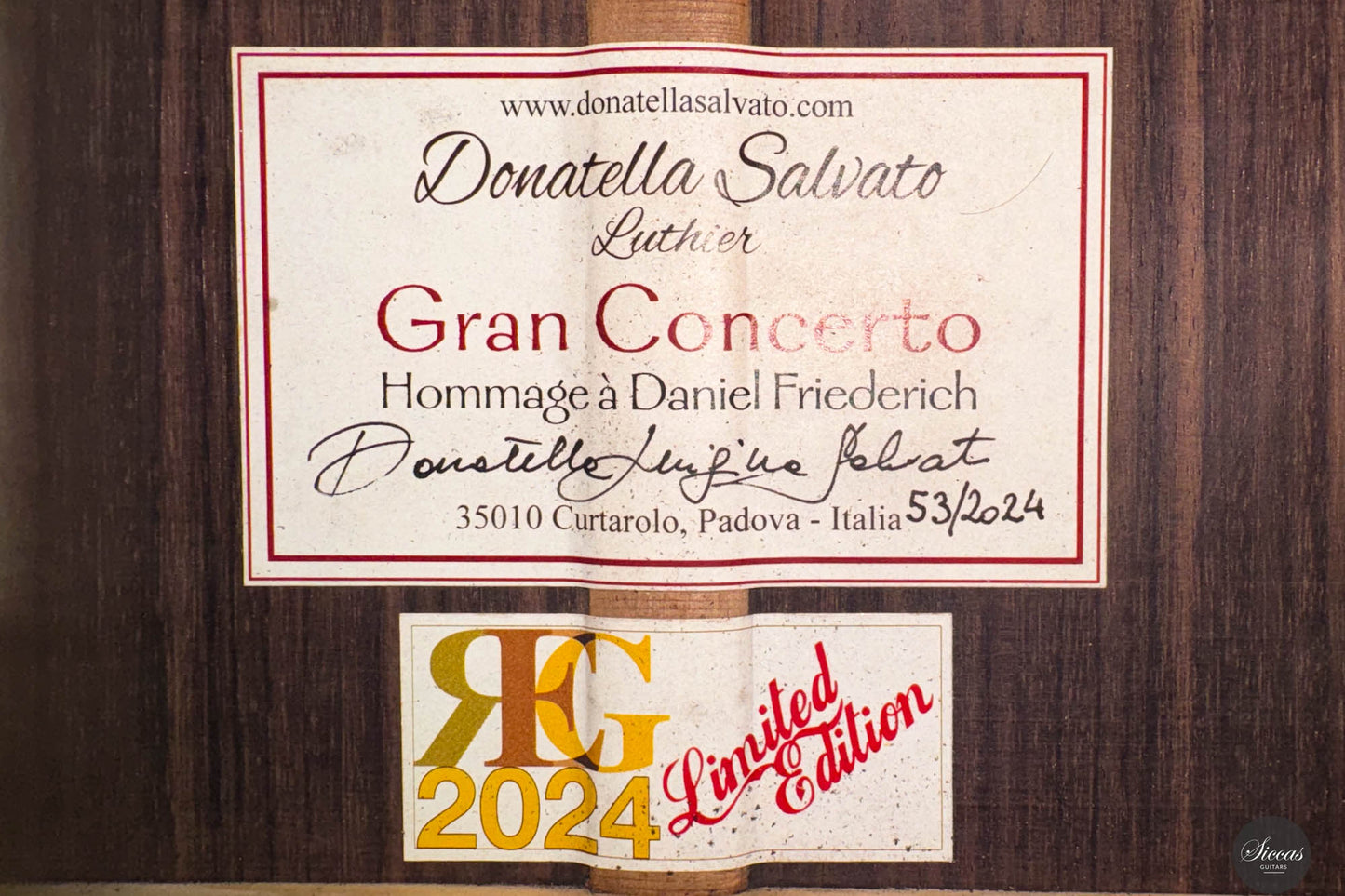 Donatella Salvato - 2024 "Gran Concerto Hommage à Daniel Friederich” No. 53 REG 2024 Limited Edition 64 cm