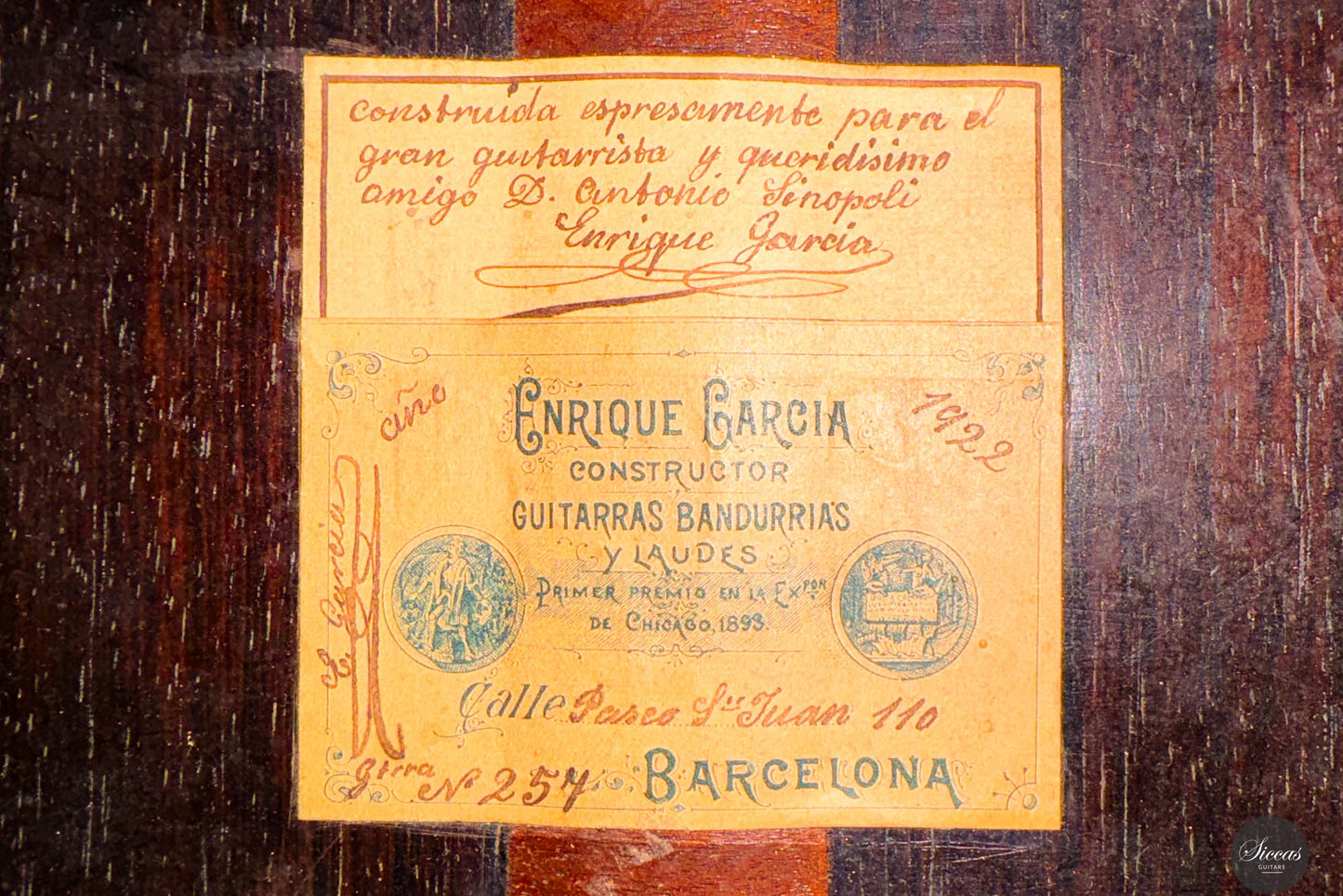 Enrique Garcia - 1922 No. 257 Ex-Sinopoli