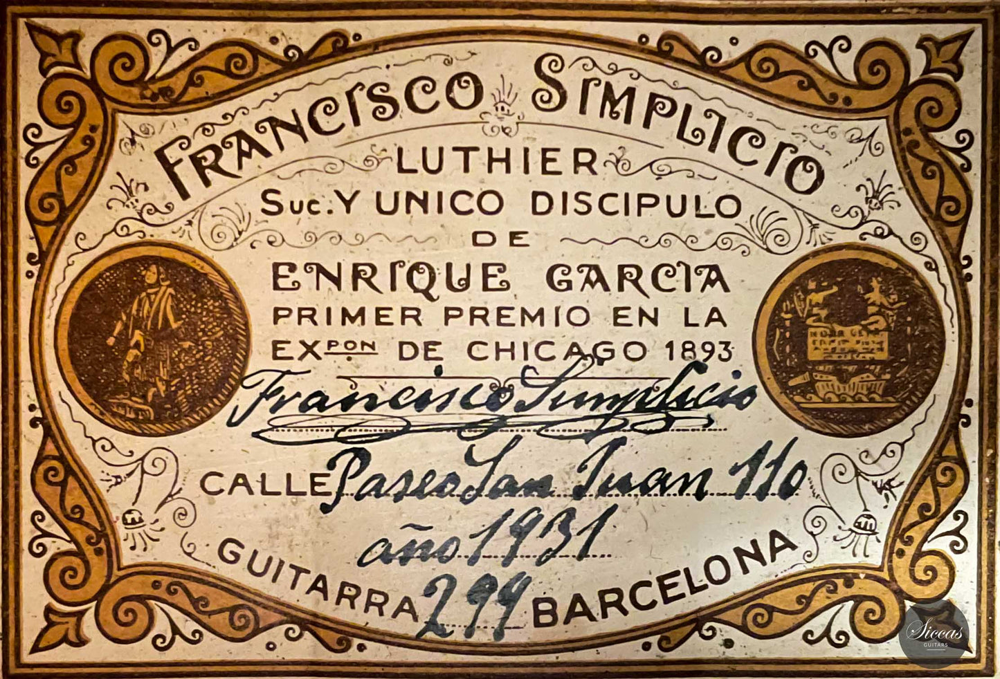 Francisco Simplicio - 1931 No. 299