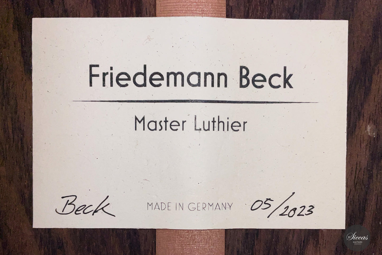 Friedemann Beck - 2023 Indian Rosewood