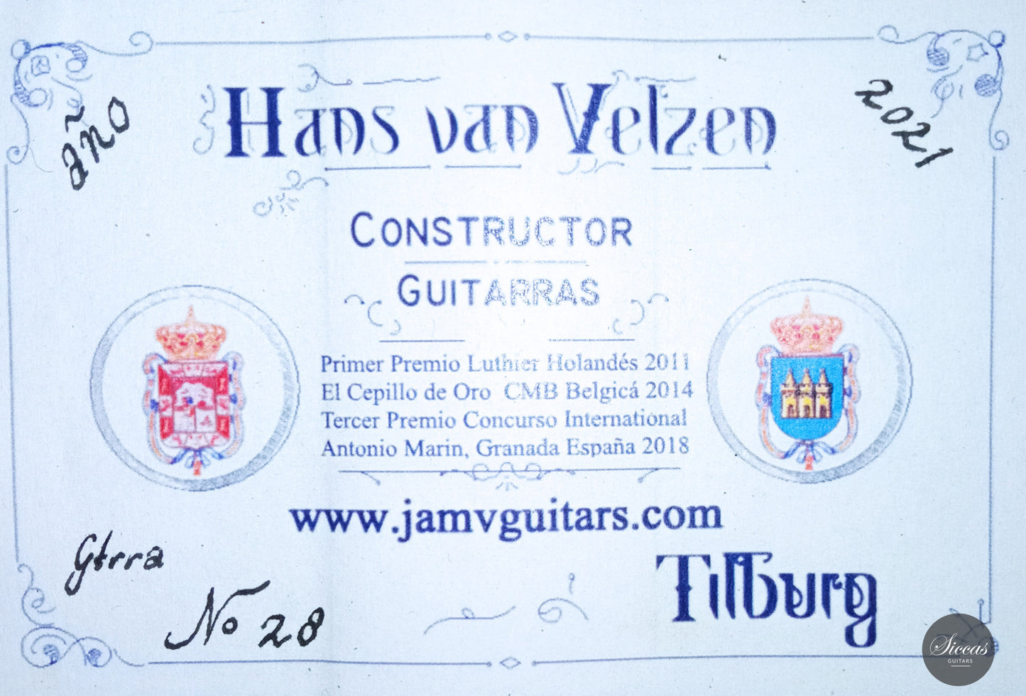 Hans Van Velzen - 2021 "Signature 1917 Enrique Garcia"