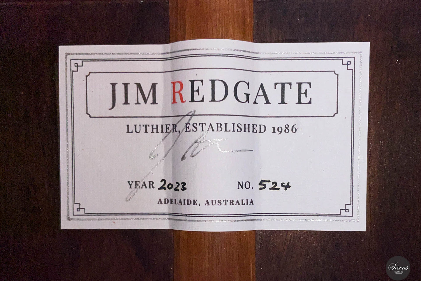 Jim Redgate - 2023 No. 524
