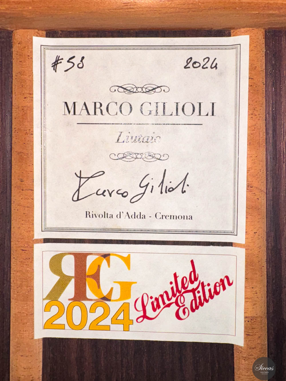 Marco Gilioli - 2024 No. 58 REG 2024 Limited Edition