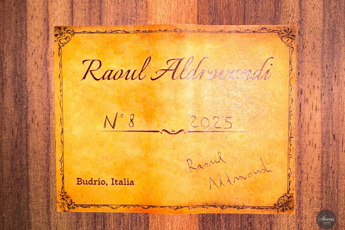 Raoul Aldrovandi - 2025 No. 8 "Ambra" ON HOLD