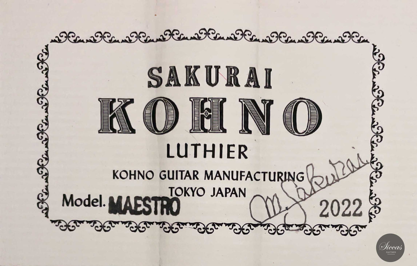 Sakurai Kohno - 2022 Maestro Fichte Linkshand