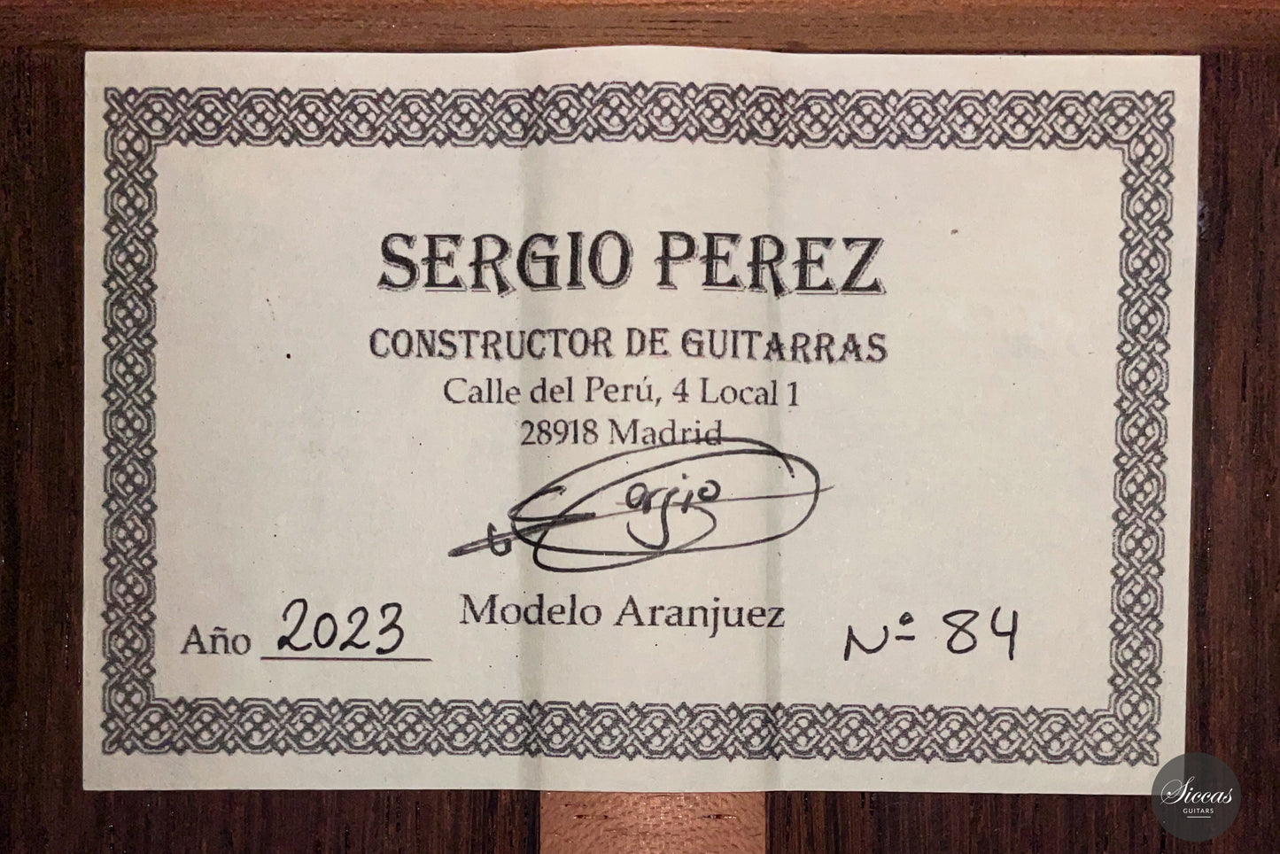 Sergio Perez - "Aranjuez" 2023 No. 84