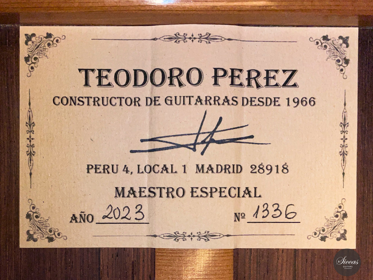 Teodoro Perez - 2023 Maestro Especial No. 1336