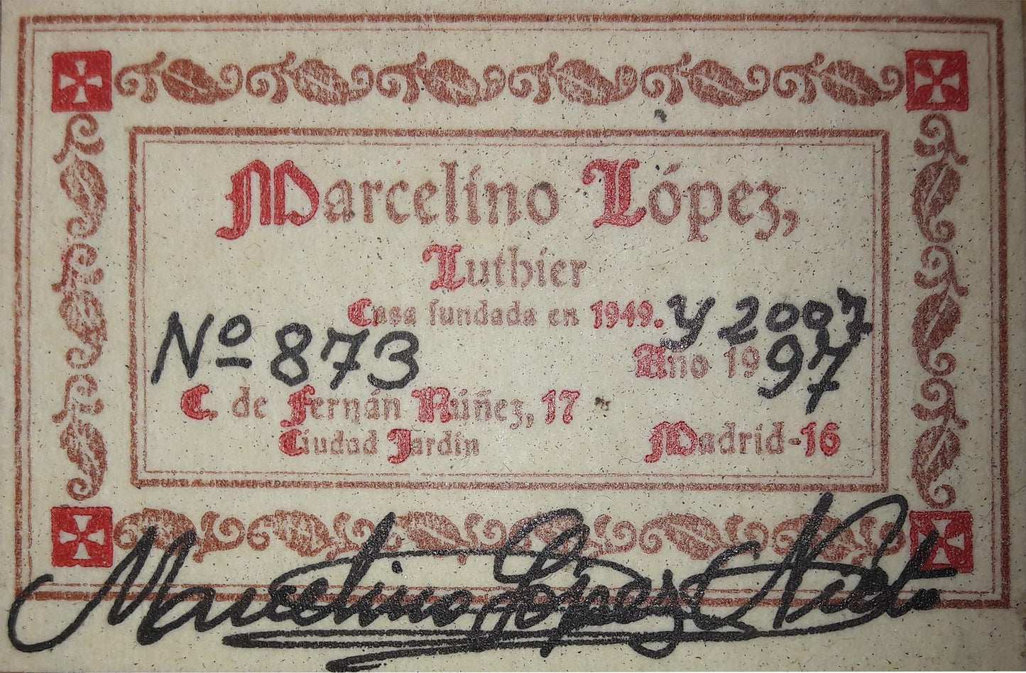 Marcelino Lopez Nieto - 1997 / 2007