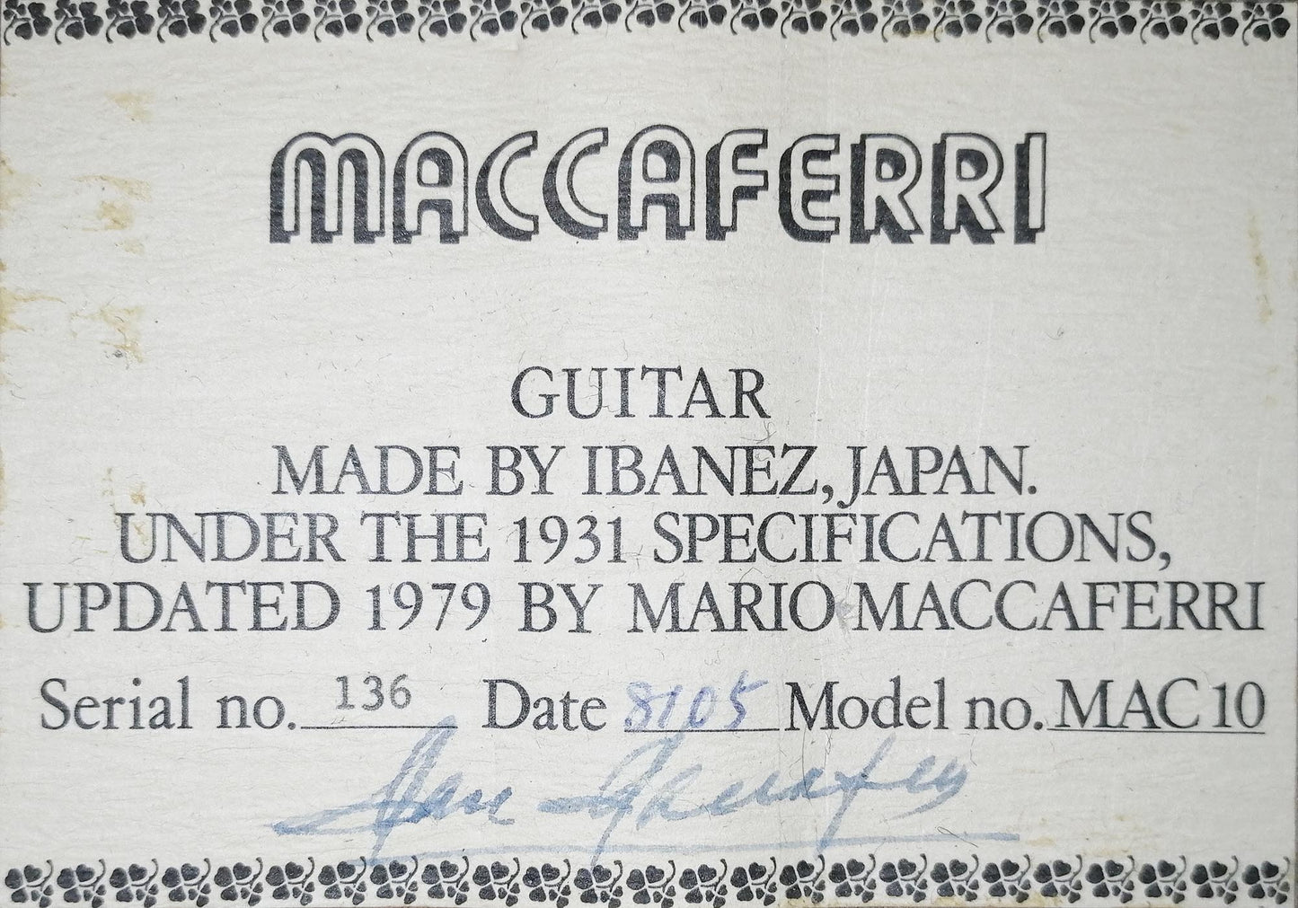Ibanez Mac 10 - 1981