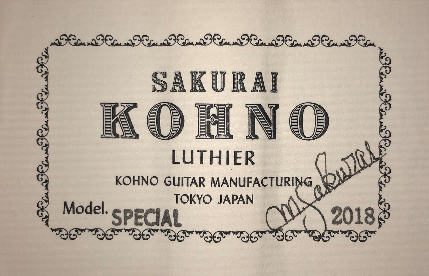 Sakurai Kohno - 2018 Special Zeder