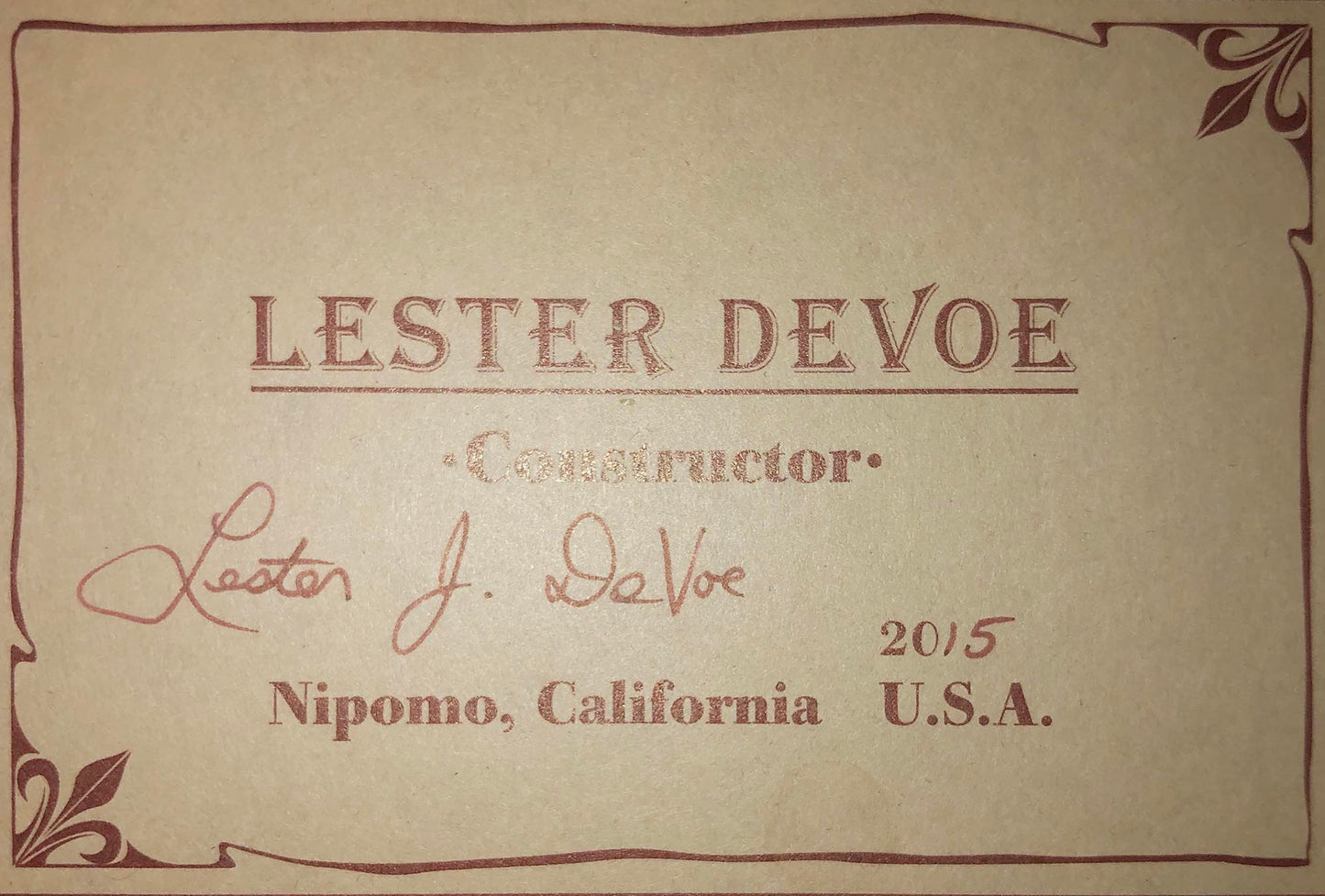 Lester Devoe - 2015