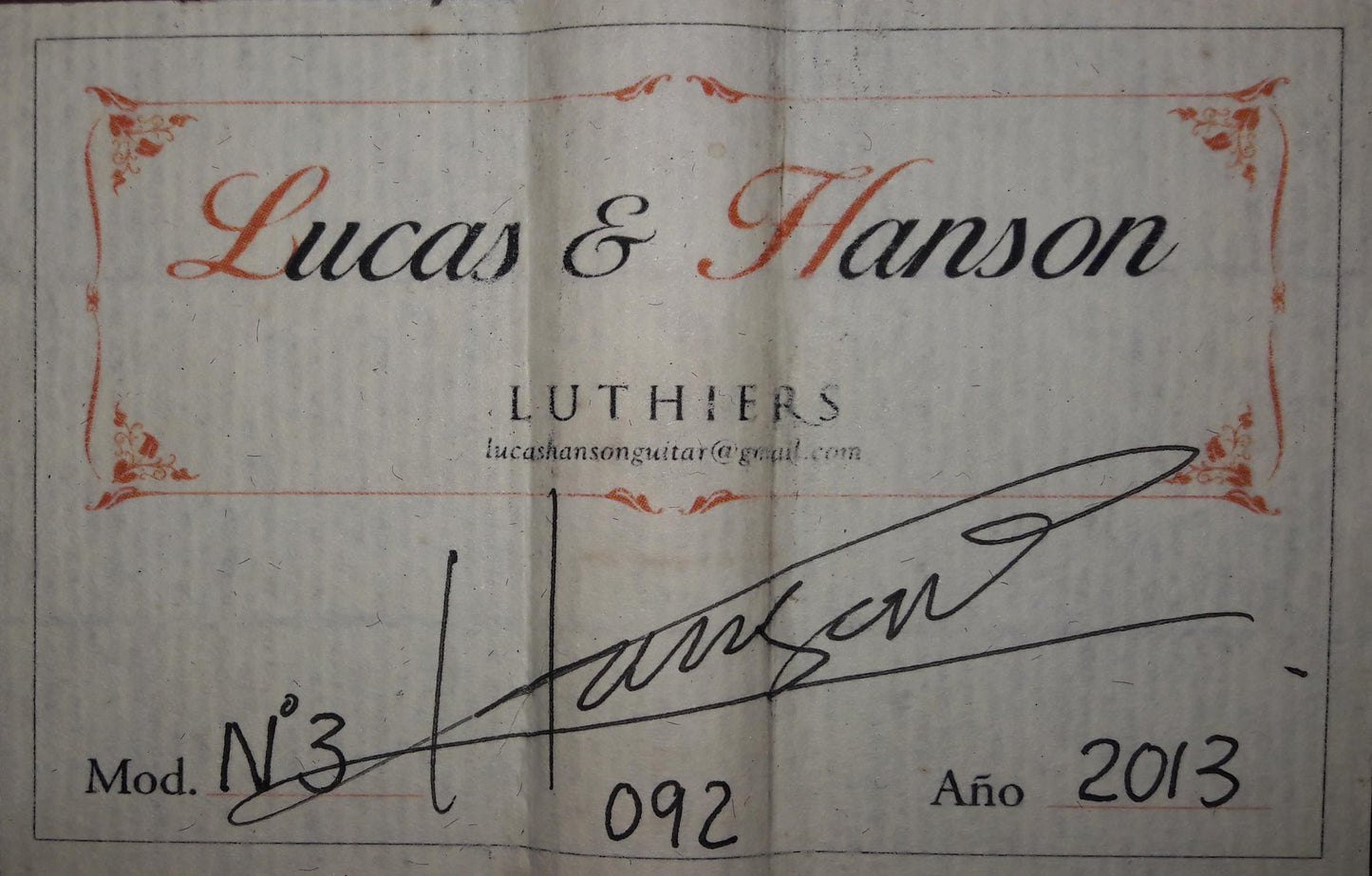 Lucas & Hanson – N3 2013