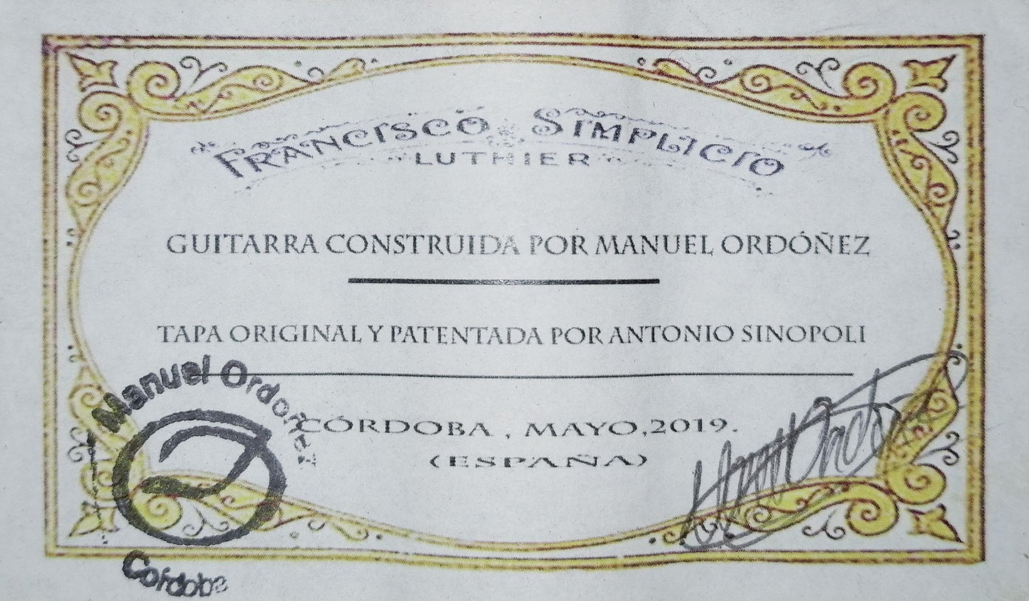 Francisco Simplicio / Manuel Ordonez - 2019