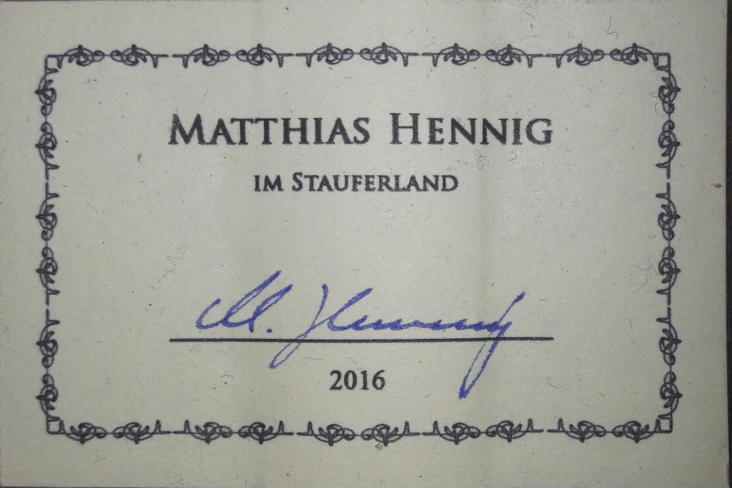 Matthias Hennig - 2016