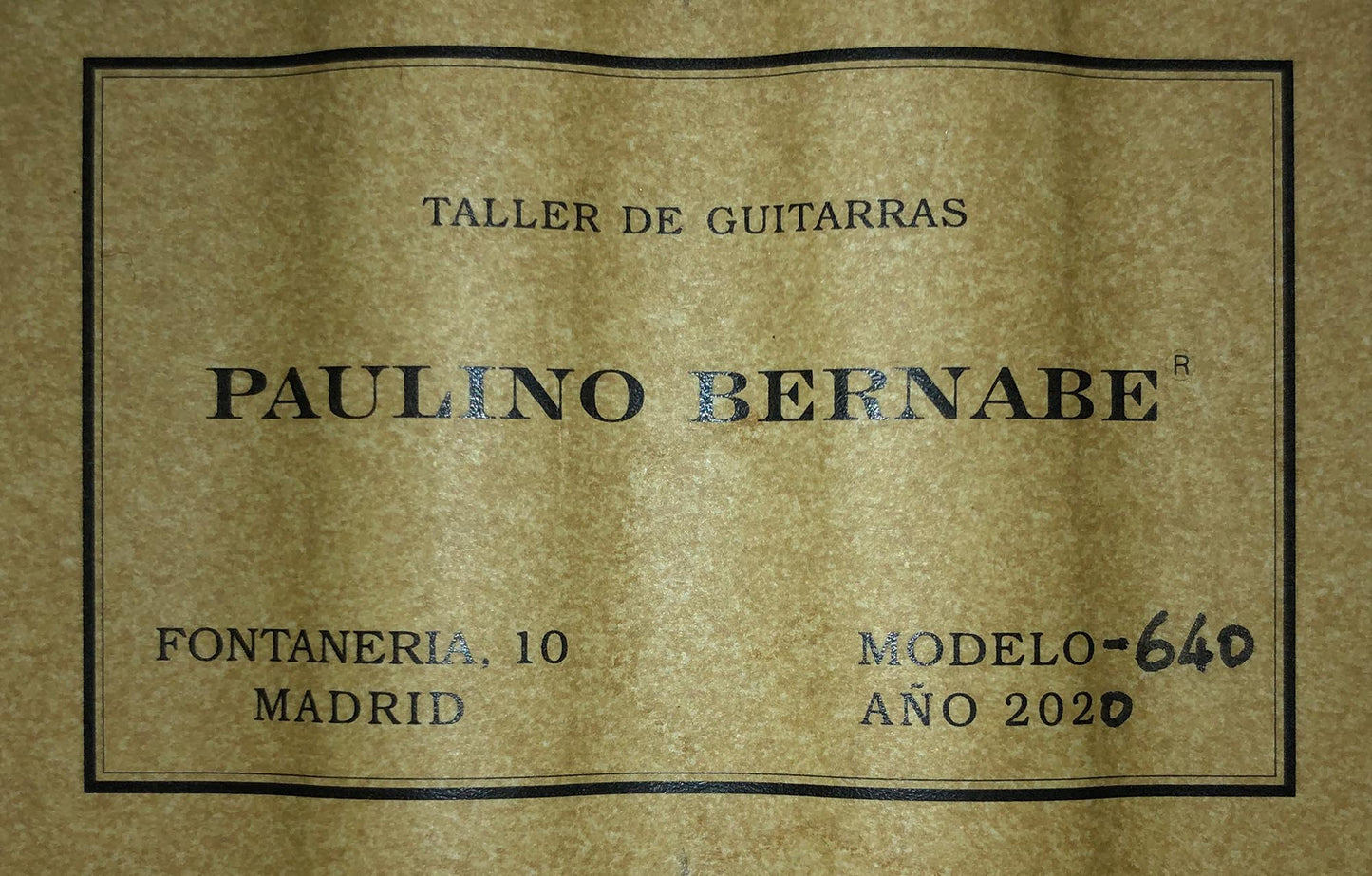 Paulino Bernabé - 2020 640mm