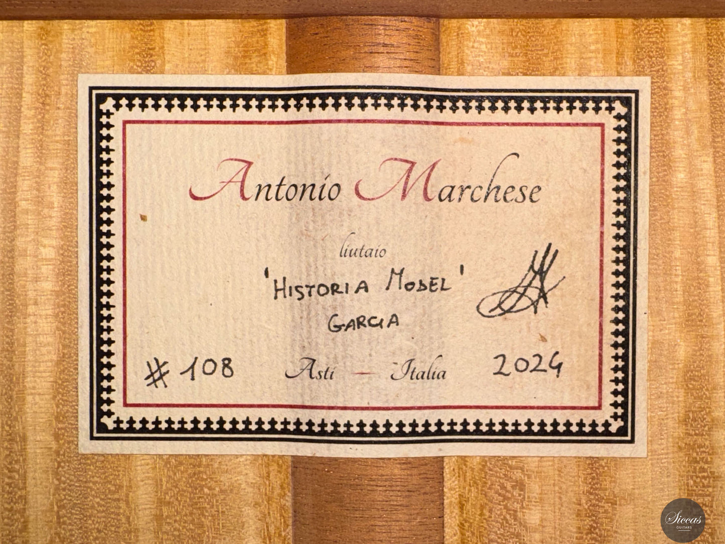 Antonio Marchese - 2024 “Garcia” No. 108