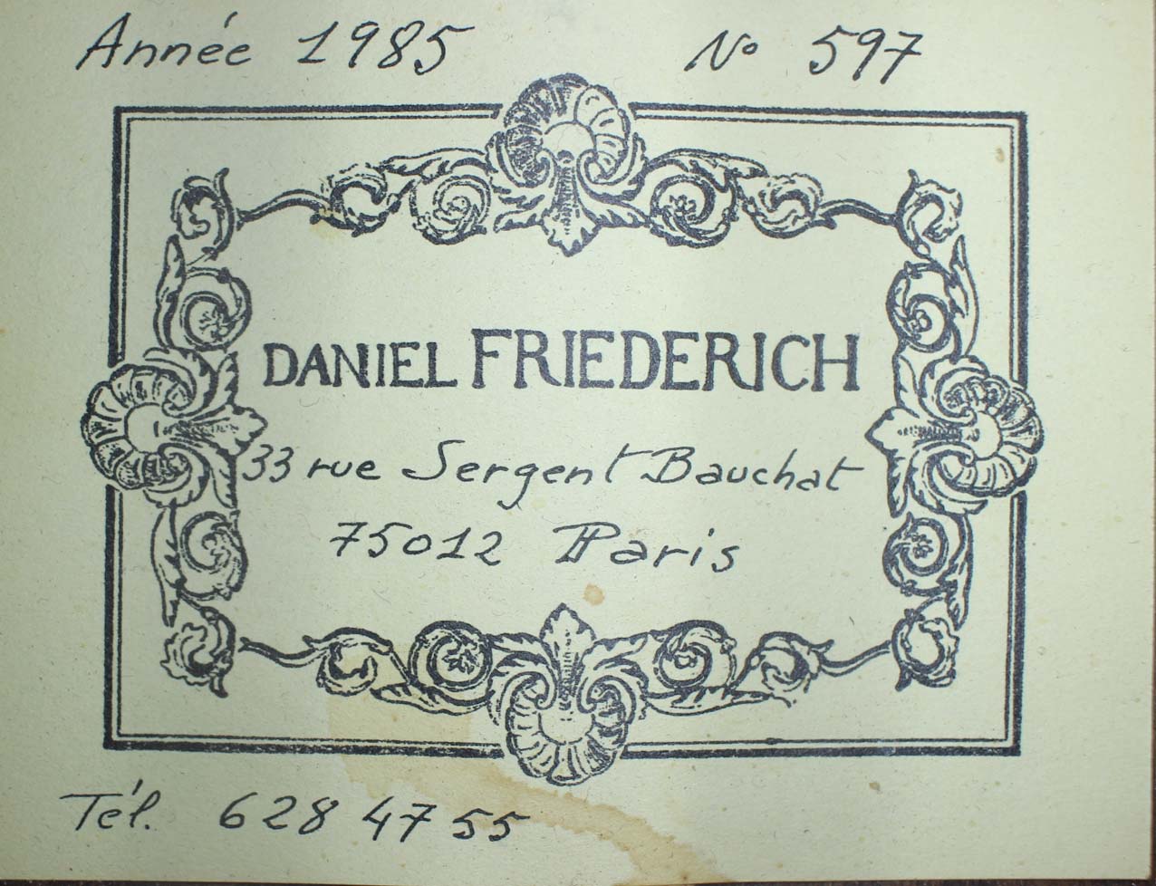 Daniel Friederich - 1985