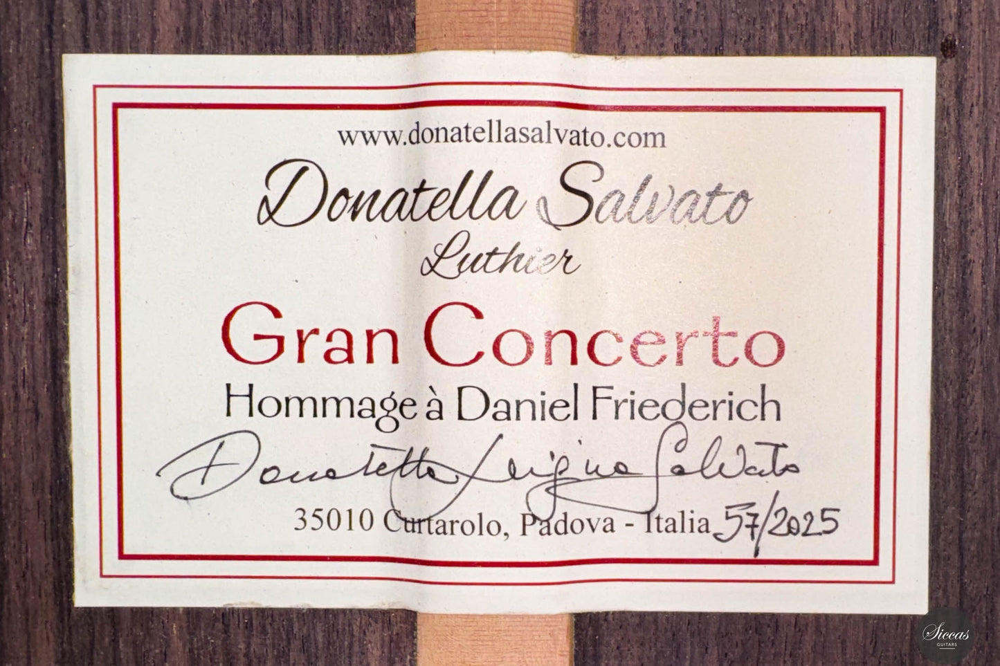 Donatella Salvato - 2025 No. 57 "Gran Concerto Hommage à D.Friederich" 64 cm