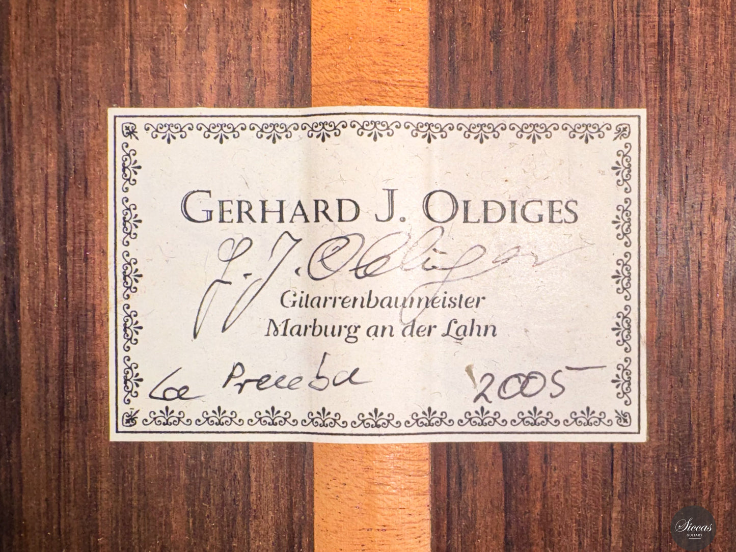 Gerhard Oldiges - 2005 - La Prueba