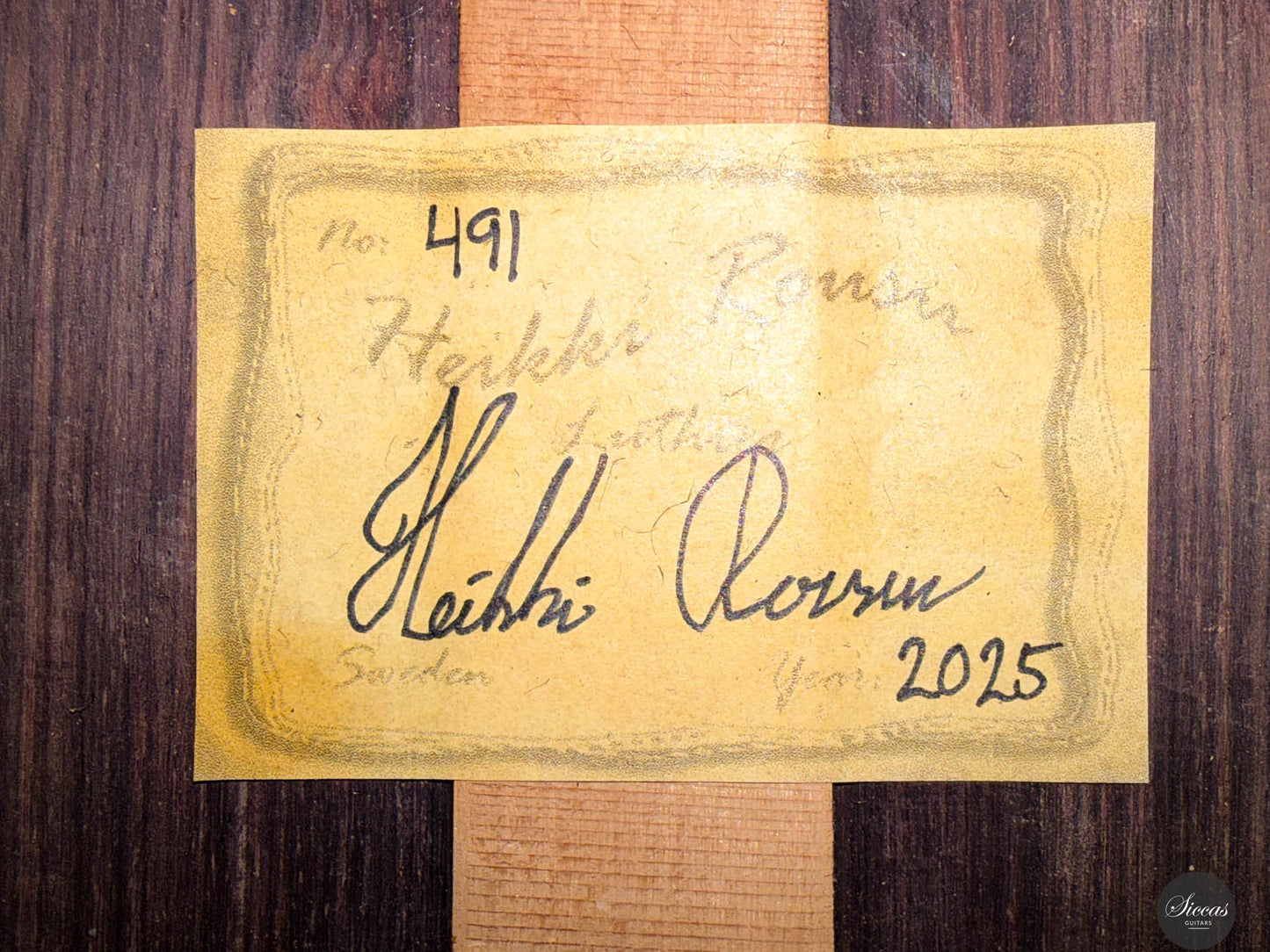 Heikki Rousu - 2025 No. 491 True Temperament fretboard