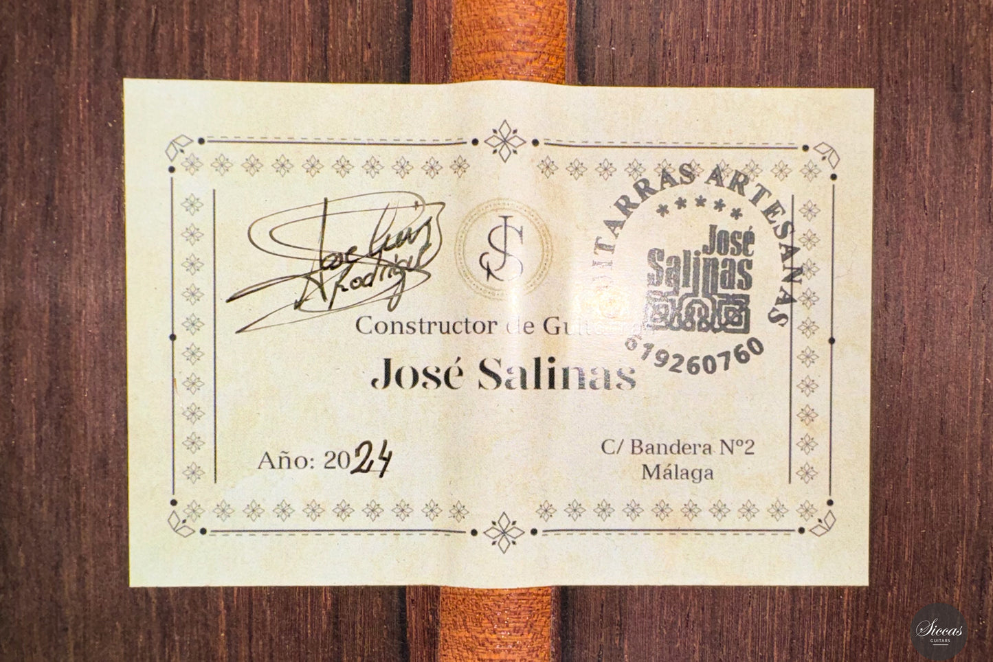 José Salinas - 2024 Spruce/Madagascar rosewood Especial