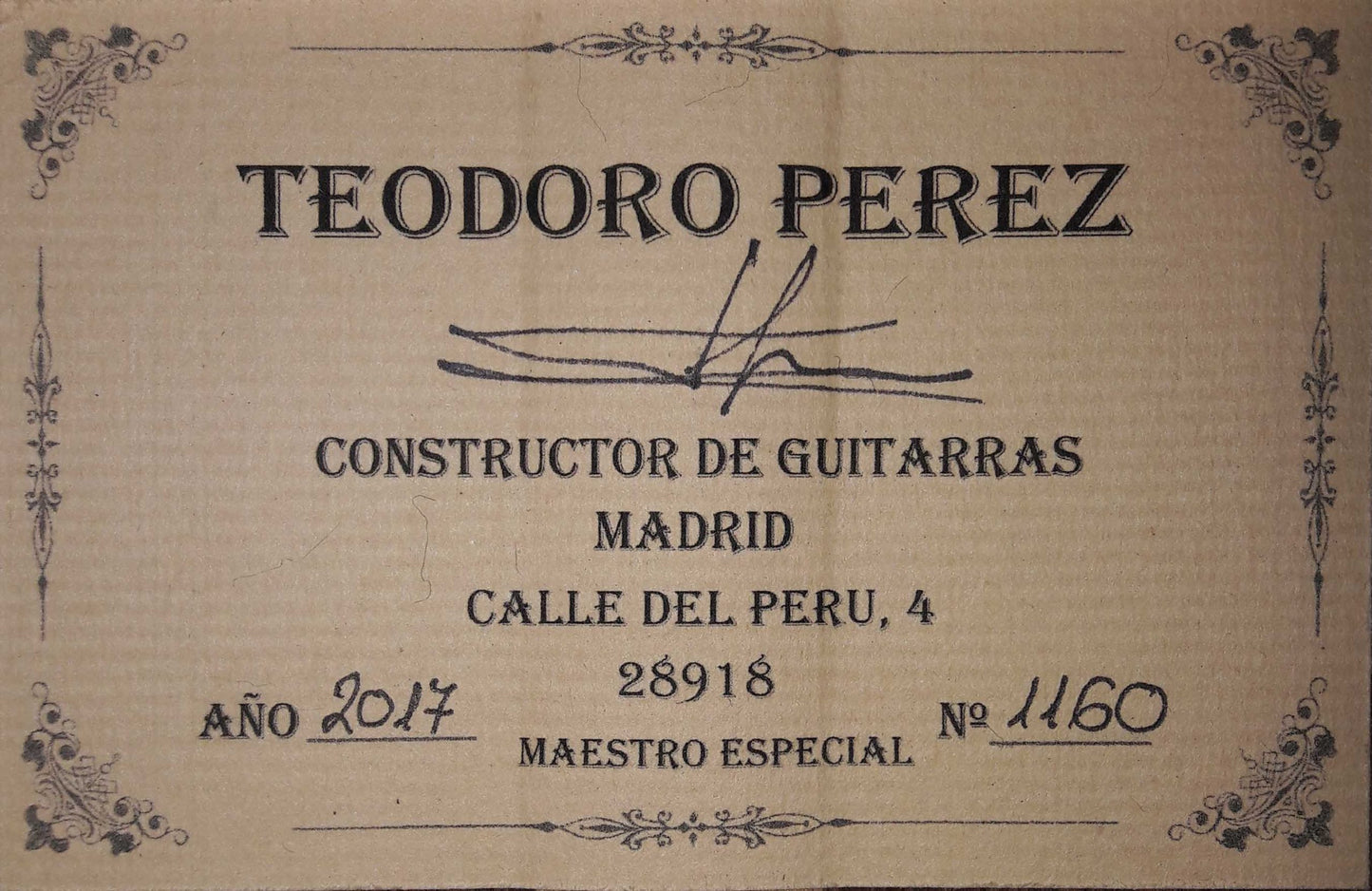 Teodoro Pérez - Maestro Especial 2017