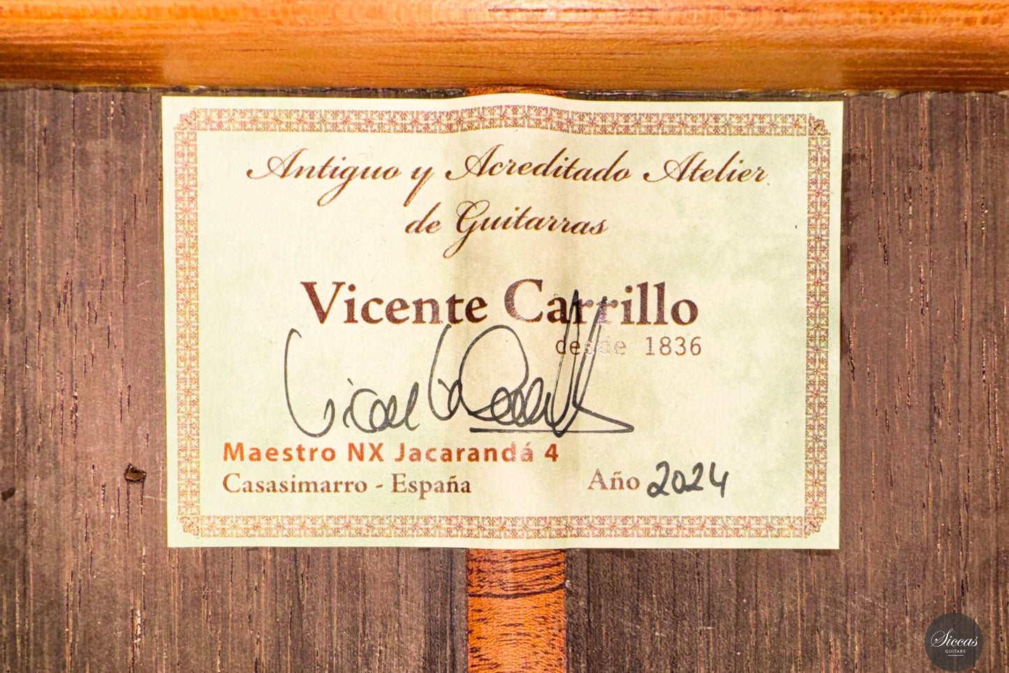 Vicente Carrillo - 2024 Maestro NX Jacarandá (Gernot Wagner Supervised)