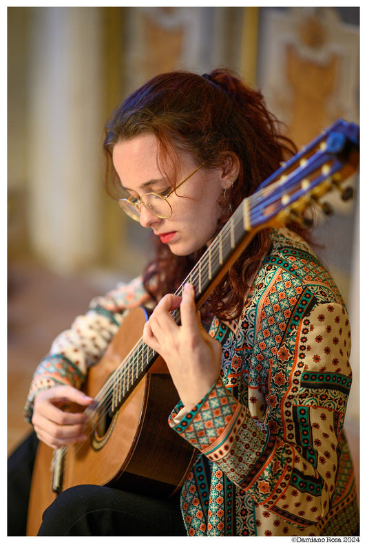 Portrait of classical guitarist Ana Gorjanc