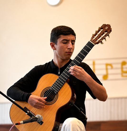 Portrait of classical guitarist Daniel Danielyan