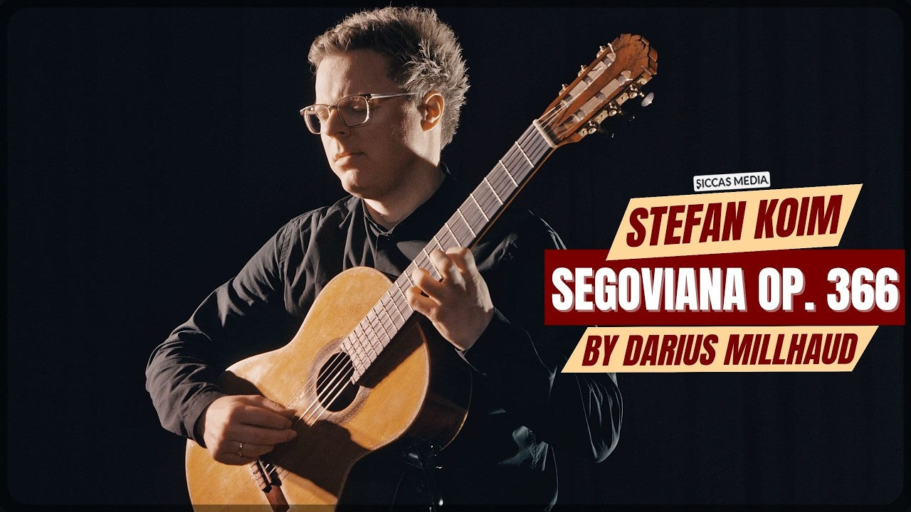 Stefan Koim playing Segoviana by Darius Milhaud on classical guitar