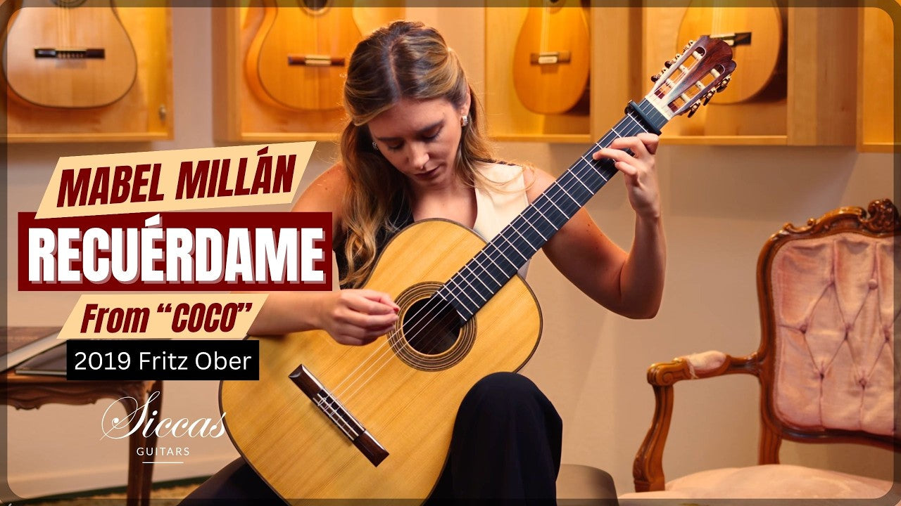 Mabel Millán playing Recuérdame from Coco on a Fritz Ober classical guitar