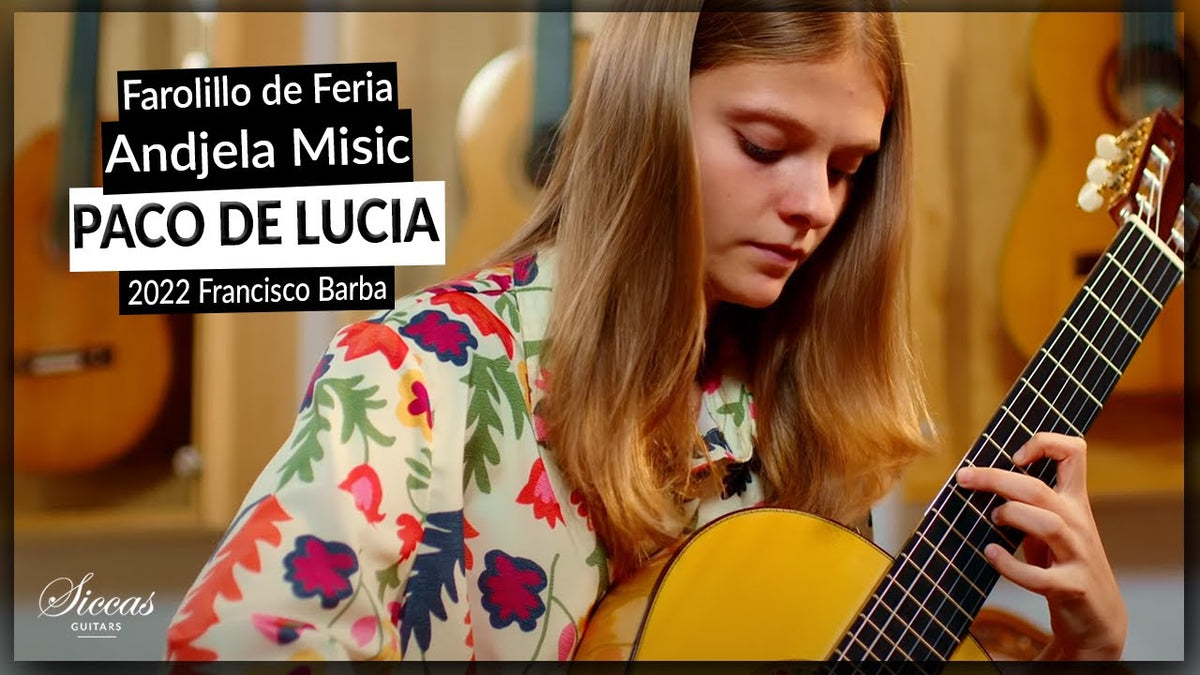 Andjela Misic playing Farolillo de Feria on a 2022 Francisco Barba flamenco guitar