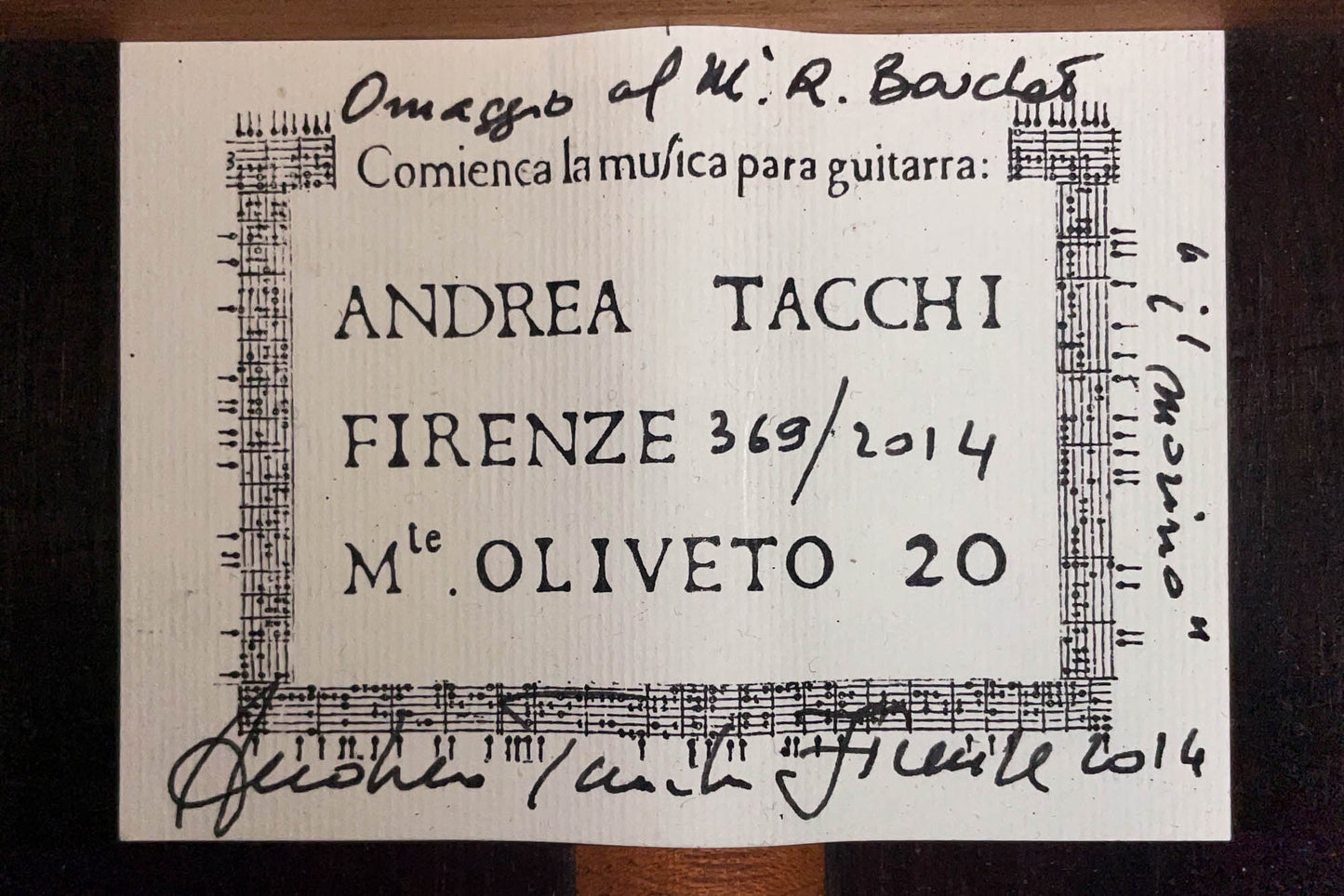 Andrea Tacchi - 2014 No. 369