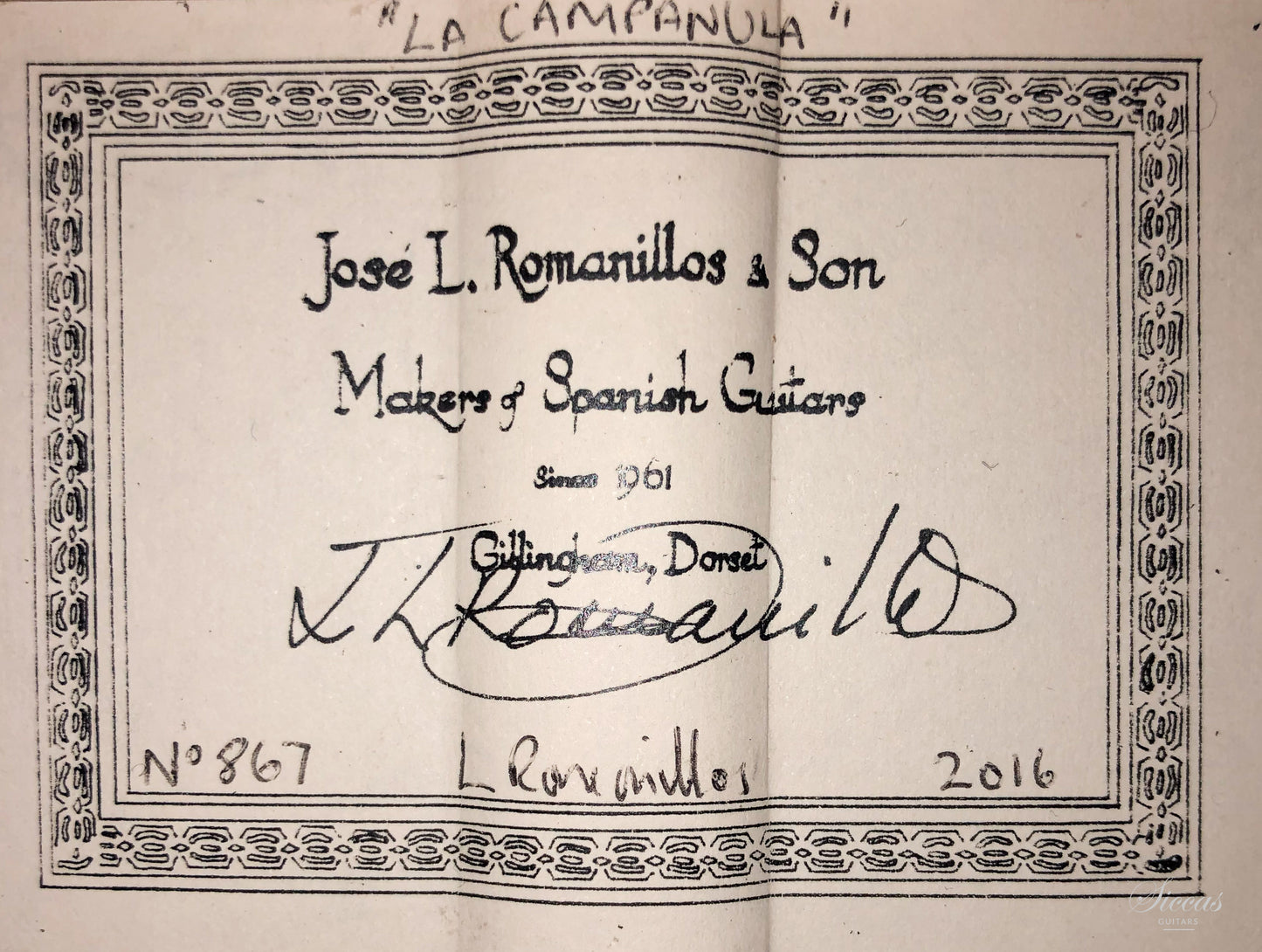 José Luis Romanillos - 2016 La Campanula