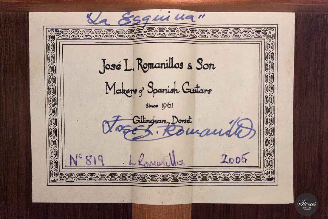 José Luis Romanillos & Son - 2005 "La Esquina" No. 819 ex Peter Strömgren