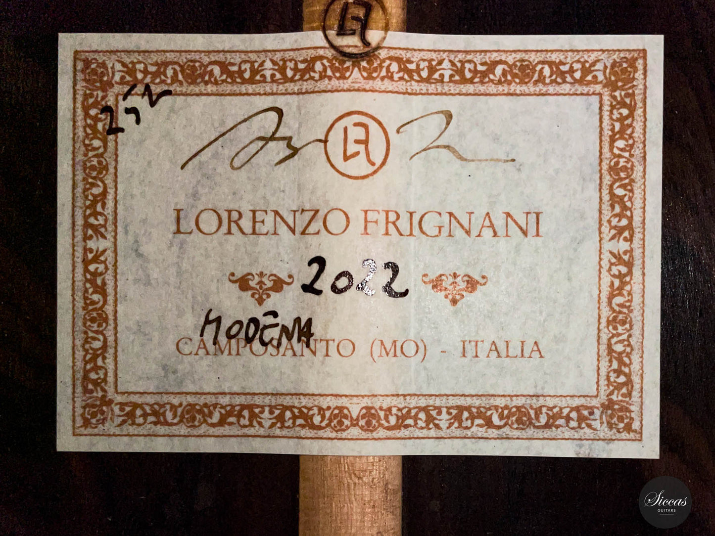 Lorenzo Frignani – 2022 Cedar No. 252