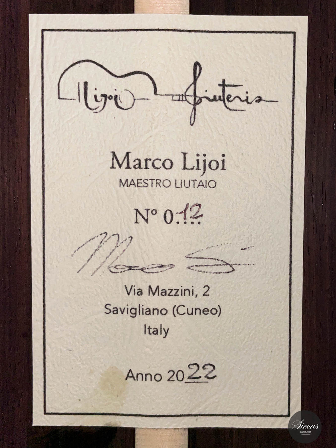 Marco Lijoi - 2022 No. 012