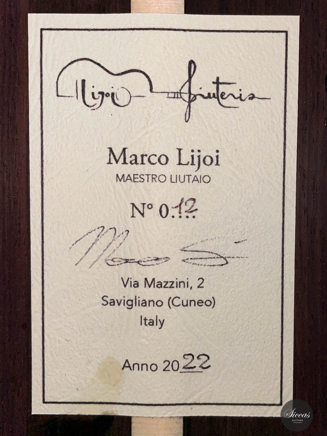 Marco Lijoi - 2022 No. 012