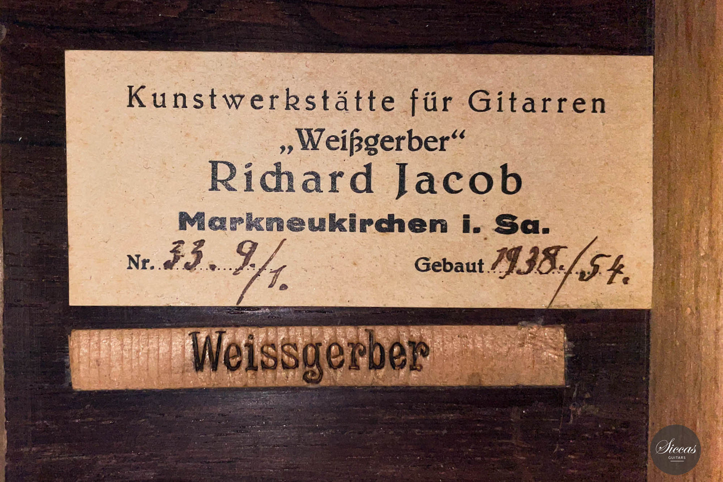 Richard Jacob Weissgerber – 1938/54  33.9/1 Spanish Model