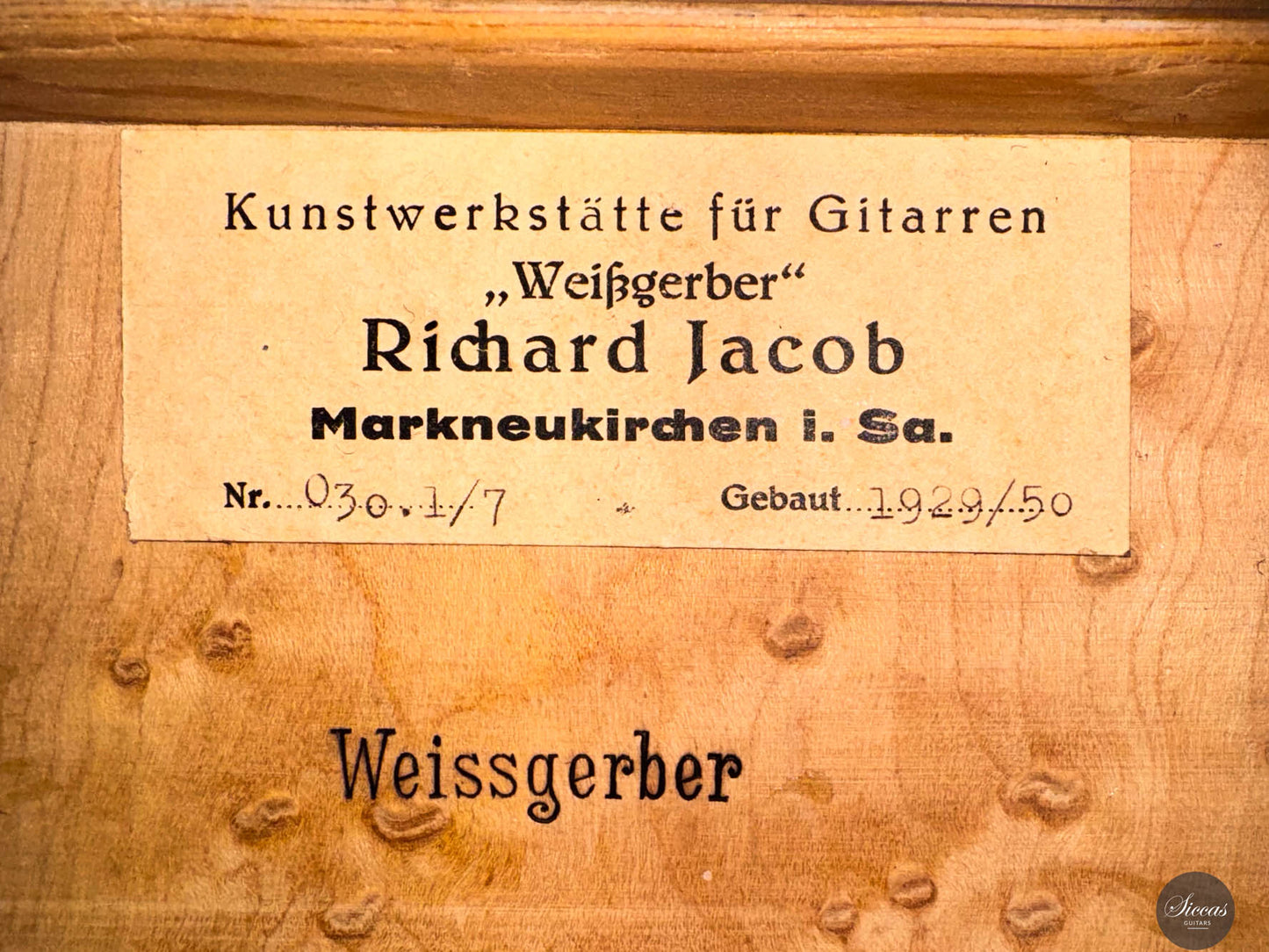 Richard Jacob Weissgerber - 1929 - /50 No.030.1/7