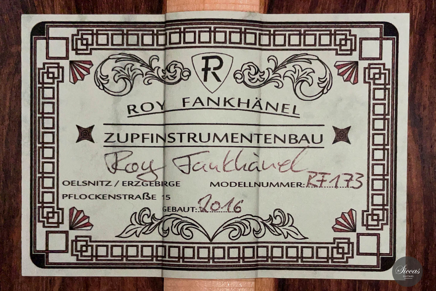 Roy Fankhänel –  “Special Edition” 2016 RF173
