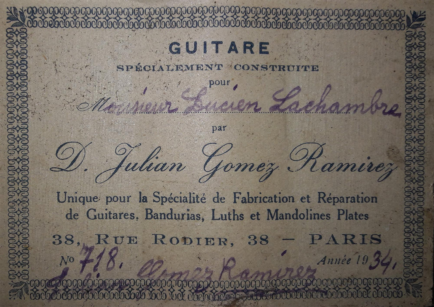Julían Gómez Ramírez – 1934