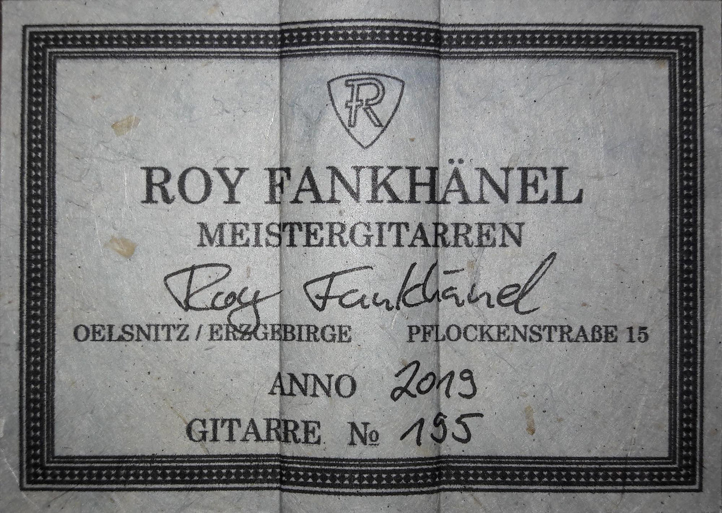Roy Fankhänel - 2019 RF 195