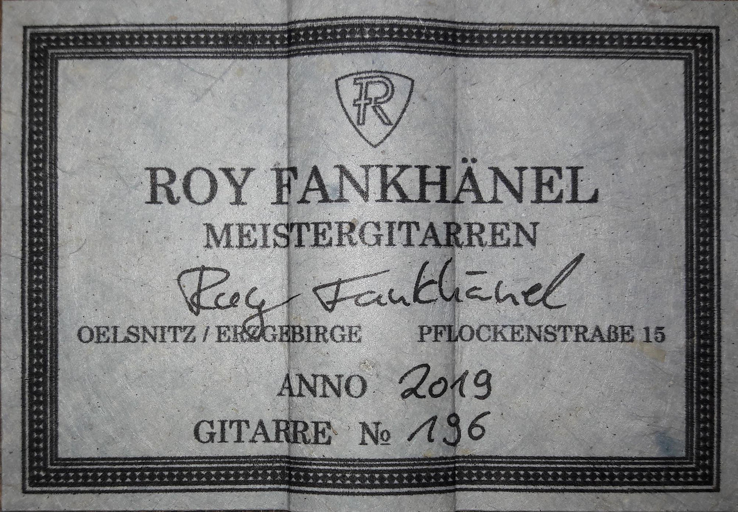 Roy Fankhänel - 2019 RF 196 64cm