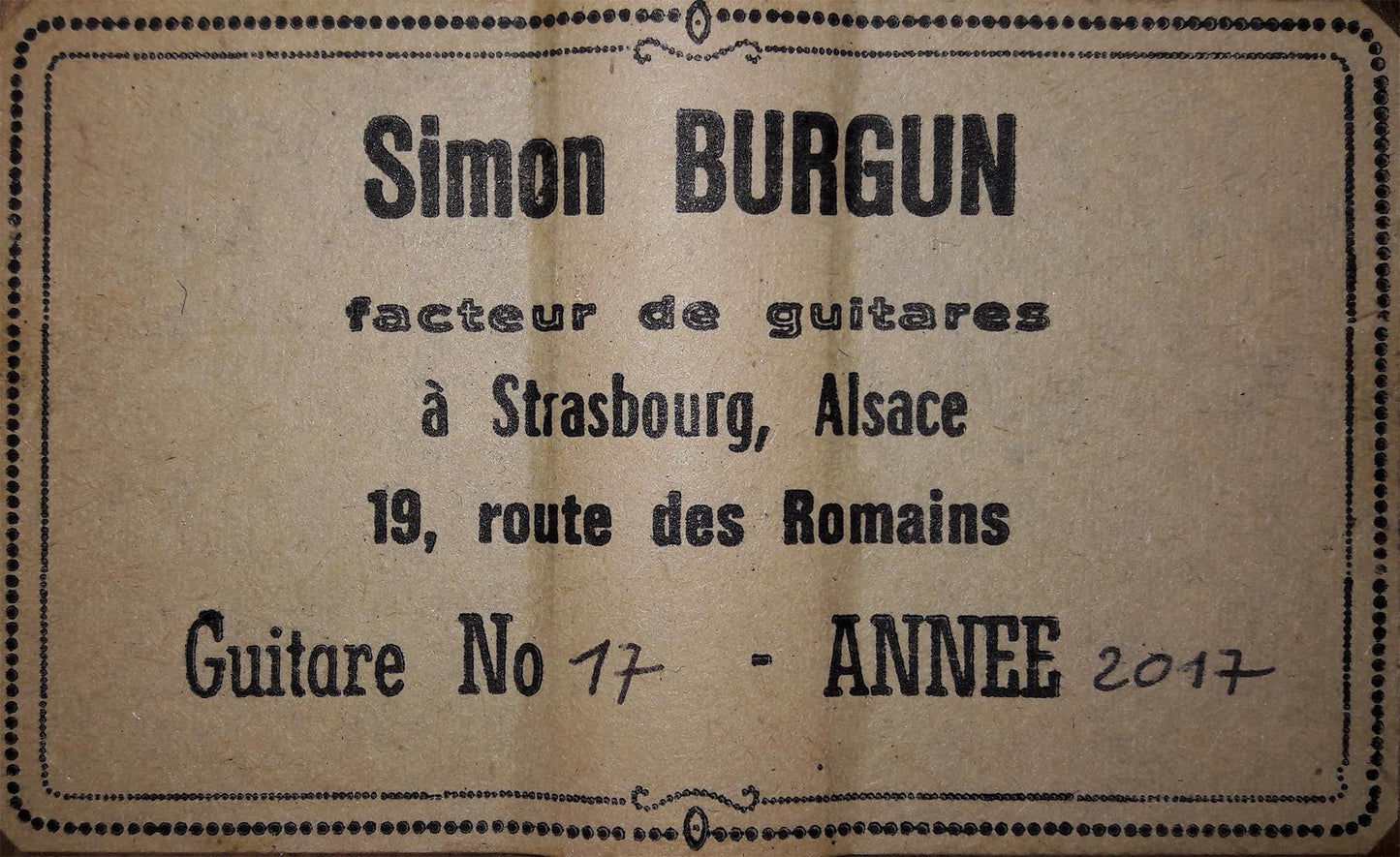 Simon Burgun - 2017 CF