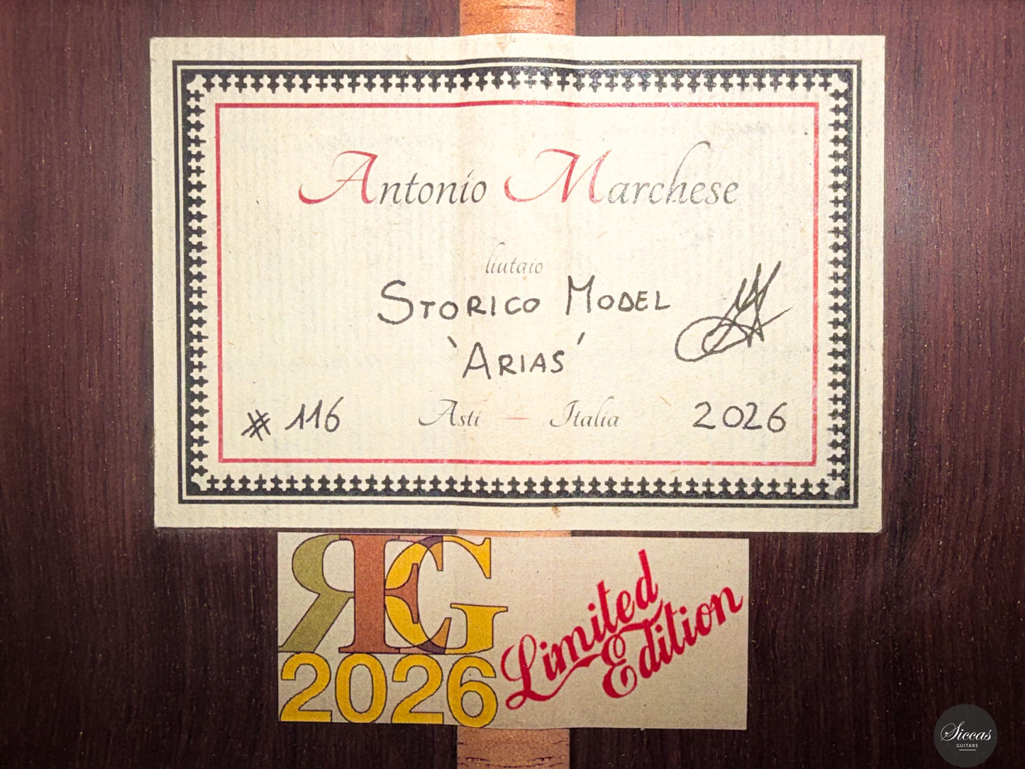 Antonio Marchese - 2026 Arias REG Limited Edition