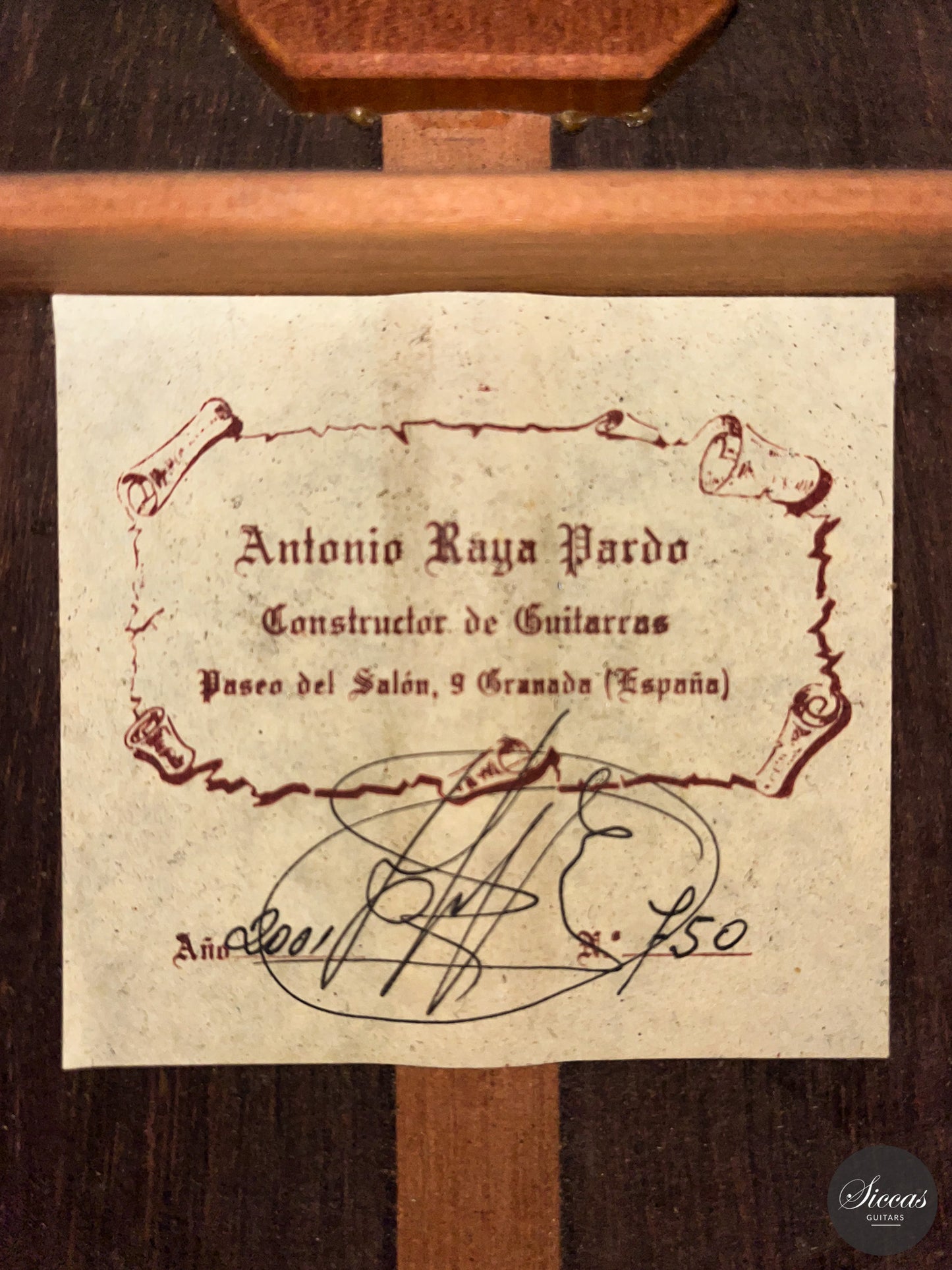 Antonio Raya Pardo - 2001 No. 750