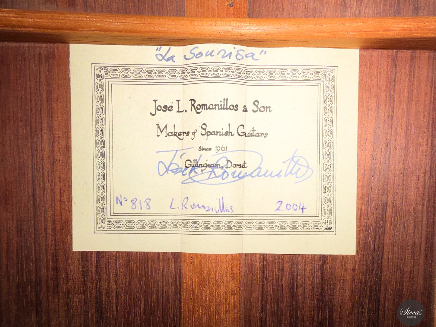 José Luis Romanillos - 2004 No. 818 "La Sonrisa"